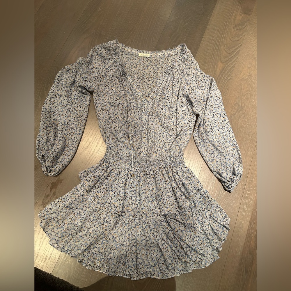 Love shack fancy floral long sleeve dress